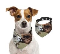 Bandana pour chien amusant en alpaga - Réglable - Lavable - Double face - En coton - Triangle - Pour chiens et chats - Accessoires de costume pour chiot - Taille S