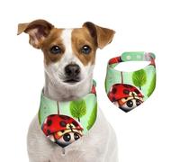 Bandana pour chien amusant en forme de coccinelle tenant des parapluies pour animaux de compagnie, bandanas réglables pour animaux de compagnie, bandanas lavables double face pour animaux de compagnie