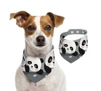 Bandana pour chien amusant pour bébé panda - Écharpe réglable pour animaux de compagnie - Bandana lavable double face en coton triangulaire pour chiens et chats - Accessoires de costume pour chiot