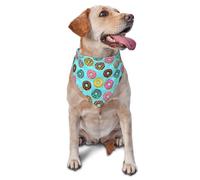 Bandana pour Chien Assorted Doughnuts Birthday Party Bavoirs Triangulaires Respirant Triangle Dog Scarf pour Petit Moyen Grand Party Dress Up
