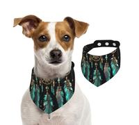 Bandana pour chien - Attrape-rêves foncé - Écharpe réglable pour animaux domestiques - Bandana lavable double face en coton - Triangle - Écharpe pour chien et chat - Accessoires de costume pour chiot