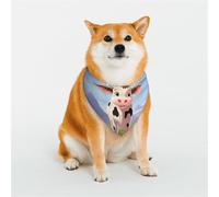 Bandana pour chien au lait de vache - Grande écharpe triangulaire réglable - Double écharpe réversible lavable - Mouchoir quotidien pour chien de taille moyenne et grande - Cadeau