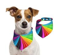 Bandana pour chien aux couleurs de l'arc-en-ciel réglable pour animaux de compagnie, bandanas lavables double face pour animaux de compagnie, foulard triangle en coton, écharpes pour chien, chats