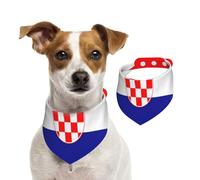 Bandana pour chien avec drapeau de la République de Croatie, réglable pour garçons et filles, convient pour les chats et les chiens, accessoires pour animaux de compagnie
