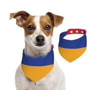 Bandana pour chien avec drapeau de l'Arménie - Réglable - Pour garçons et filles - Convient pour chats et chiens