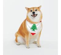 Bandana pour chien avec drapeau du Liban - Lavable - Pour petits et grands animaux de compagnie - Pour fille ou garçon - Accessoires pour animaux domestiques