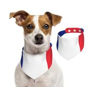 Bandana pour chien avec drapeau français, doux et confortable, ajustement réglable pour garçons et filles, trois tailles pour chats et chiens