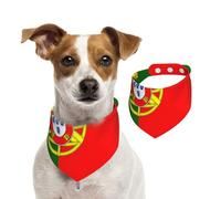 Bandana pour chien avec drapeau portugais, doux, confortable, ajustement réglable pour garçons et filles, trois tailles pour chats et chiens