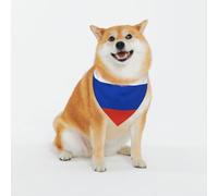 Bandana pour chien avec drapeau russe - Lavable - Écharpe pour chien de petite et grande taille - Pour fille ou garçon - Accessoires pour animaux domestiques