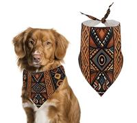Bandana pour chien avec motif africain traditionnel imprimé - Bavoirs pour chien en polyester lavable - Bandana triangulaire pour chiens de petite, moyenne et grande taille