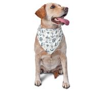 Bandana pour chien avec motif ancre de navigation pour chiens de petite, moyenne et grande taille, réglable, accessoire pour chat et chien