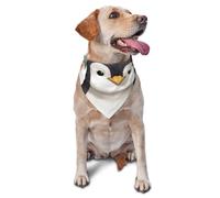 Bandana pour chien avec motif pingouin portant des fleurs - Accessoire pour photos de petite et moyenne taille - Bandana triangulaire réglable - Lavable - Pour chien