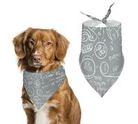 Bandana pour chien avec questions mathématiques lavable et réglable, écharpe respirante pour animaux de compagnie de petite, moyenne et grande taille, accessoire tendance mignon pour animal de