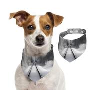 Bandana pour chien avec trains enneigés - Écharpe réglable pour animaux de compagnie - Bandana lavable double face en coton pour animaux de compagnie - Écharpe triangulaire pour chien et chat