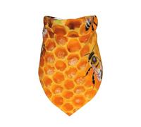 Bandana pour Chien Bees on Hive Beehive Printed Birthday Party Écharpe Triangulaire Décorer Bavoirs pour Chien pour Accessoires Chiens Chats Chiot 30X70Cm