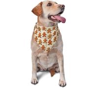 Bandana pour Chien Biscuits De Noël en Pain D'Épice 3 Écharpe Triangulaire | Animaux de Compagnie Triangle Dog Scarf Birthday Party Bandana Pets Pour Petit Moyen Grand