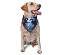 Bandana pour Chien Black and Blue Light-Ning Dragon Print Bavoirs pour Chien Respirant Écharpe Triangulaire Birthday Party Bandana Pets pour Accessoires Séances Photo 30X70Cm