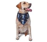 Bandana pour Chien Black and Blue Light-Ning Dragon Print Respirant Écharpe Triangulaire Chat Triangle Dog Scarf pour Petit Moyen Grand Séances Photo 30X70Cm