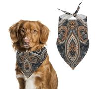 Bandana pour chien bleu et orange lavable et réglable, écharpe respirante pour animaux de compagnie de petite, moyenne et grande taille, accessoire tendance mignon pour animal de compagnie