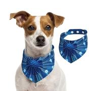 Bandana pour chien bleu pissenlit écharpe réglable pour animaux de compagnie bandanas lavables double face pour animaux de compagnie foulard triangle en coton écharpe pour chien chat écharpe pour