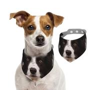 Bandana pour chien Border Collie Écharpe réglable pour animaux de compagnie Bandanas lavables double face pour animaux de compagnie Foulard triangle en coton Écharpe pour chien Chats Foulards pour