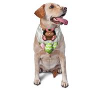 Bandana pour Chien Brown Bunny Bottom and Easter Eggs Print Bavoirs pour Chien Animaux De Compagnie Bavoirs Triangulaires Respirant Triangle Dog Scarf pour Séances Photo Party Dress Up 30X70Cm