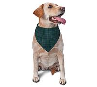 Bandana pour Chien Carreaux Clan Campbell Tartan Vert Noir Bleu Triangle pour Animaux De Compagnie Personnalisé Bavoirs pour Chien, pour Chats, Photo Prises, 70x30cm