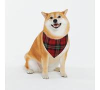 Bandana pour Chien Carreaux De Bison Rouge Triangulaire pour Animaux Personnalisé Vêtements, pour Petite, Moyenne Et Grande Taille, Photo Prises, Fêtes, 70x30cm