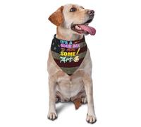 Bandana pour Chien C'est Une Bonne Journée pour Créer De l'art Triangulaire pour Animaux Unique Écharpe pour Le Cou, pour Petite, Moyenne Et Grande Taille, Fêtes, Photo Prises, 70x30cm