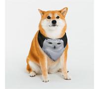 Bandana pour chien - Chouette des neiges - Bandana réglable pour animaux de compagnie - Écharpe triangulaire douce et respirante pour chats de petite, moyenne et grande taille