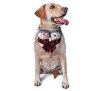Bandana pour Chien Christmas Snowman with Hat Print Bandana Pets Birthday Party Bavoirs pour Chien Chat Triangle Dog Scarf pour Accessoires Séances Photo 30X70Cm