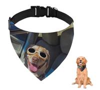 Bandana pour chien Cobra avec sangle réglable et anneau en D - Bavoir triangulaire pour animal domestique - Vêtements et accessoires pour chiens, chiots, chats - Lavable en machine