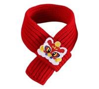 Bandana pour chien - Collier de Noël pour chien | Écharpe pour chat du Nouvel An | Écharpe de l'année du serpent pour animal de compagnie | Bandana pour chat | Écharpe tricotée rouge chaude pour le
