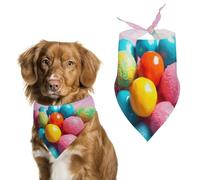 Bandana pour chien coloré en forme de triangle lavable en polyester pour chiens et chats de taille moyenne et grande
