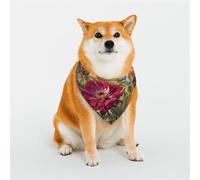 Bandana pour chien coloré printemps été fleur écharpe réglable pour animaux de compagnie bandana pour animaux de compagnie de Noël, bavoirs triangulaires doux et respirants pour chiots de petite,