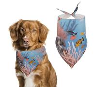 Bandana pour chien Coral Reef pour nourrir et toiletter, bavoirs triangulaires lavables pour animaux domestiques pour chats et chiens