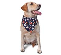 Bandana pour Chien Cute Space Alpaca Print Respirant Écharpe Triangulaire Décorer Bavoirs pour Chien pour Séances Photo Chiens Chats Chiot