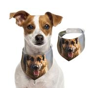 Bandana pour chien de berger allemand - Réglable - Lavable - Double face - En coton - Triangle - Pour chiens et chats - Accessoires de costume pour chiot - Taille L