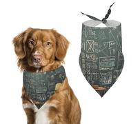 Bandana pour chien de mathématiques d'école, lavable et réglable, écharpe respirante pour animaux de compagnie de petite, moyenne et grande taille, accessoire tendance mignon pour animal de compagnie