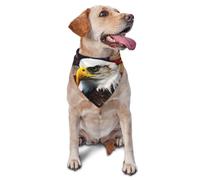 Bandana pour chien de pompier avec drapeau américain, accessoire pour animaux de compagnie de petite et moyenne taille, accessoire photo, bandanas triangulaires réglables pour chiot, foulard lavable