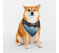 Bandana pour chien des îles de Norvège - Bandana réglable pour animaux de compagnie - Écharpe de Noël pour animaux de compagnie - Bavoirs triangulaires doux et respirants pour chats de petite, moyenne