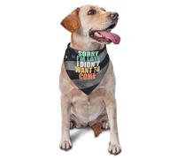 Bandana pour Chien Désolé du Retard, Je N'Avais Pas Envie De Venir. Toilettage des Animaux De Compagnie Classiques Écharpe pour Le Cou, pour Chats, Photo Prises, 70x30cm