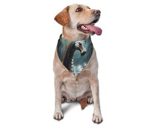 Bandana pour chien, dragon et girafe hybride 3D imprimé complet, bandana réglable et respirant pour chiens de petite, moyenne et grande taille, accessoire de costume de jour de l'indépendance