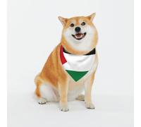 Bandana pour chien Drapeau de la Palestine - Lavable - Écharpe pour petit et grand animal domestique - Pour fille ou garçon - Accessoires pour animaux domestiques