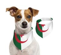 Bandana pour chien Drapeau de l'Algérie - Lavable - Écharpe pour chien de petite et grande taille - Pour fille ou garçon - Accessoires pour animaux domestiques