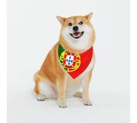 Bandana pour chien Drapeau du Portugal - Écharpe réglable pour petits et grands chiens, chiots et chats, noir
