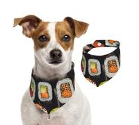 Bandana pour chien - Écharpe réglable pour animaux de compagnie - Bandana lavable double face en coton pour animaux de compagnie - Foulard triangulaire en coton - Foulards pour chiens et chats
