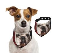 Bandana pour chien - Écharpe réglable pour animaux de compagnie - Bandana lavable double face en coton triangulaire pour chien et chat - Accessoires de costume pour chiot - Taille S