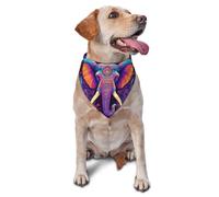 Bandana pour Chien Elephant in Tribal Style Print Écharpe Triangulaire Birthday Party Bavoirs pour Chien Décorer Triangle Dog Scarf pour Petit Moyen Grand Séances Photo 30X70Cm