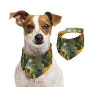 Bandana pour chien en forme de bouteille de tournesols - Écharpe réglable pour animaux de compagnie - Bandana lavable double face en coton - Triangle - Écharpe pour chien et chat - Accessoires de